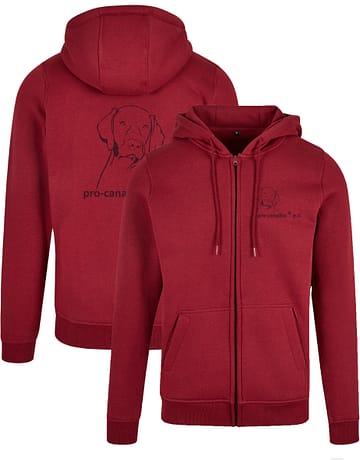 pro-canalba ® e.V. <br> Classic Zip-Hoodie <br> Burgundy